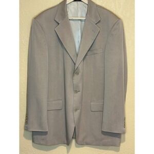 Vintage Oscar De La Renta Men's light tan‎ Lyocell fabric blazer jacket 43R